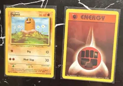 Pokemon Vintage Diglett 1999 TCG Base Set Card 47/102 *SLEEVED* - Image 1