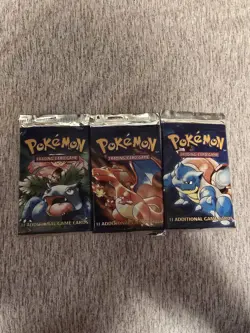 Pokemon Base Set Booster Packs Venusaur Charizard Blastoise 3x 11 Cards Wizards - Image 1