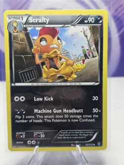 Scrafty 67/111 XY - Furious Fists Reverse Holo Rare Pokemon Tcg Card NM - Image 1