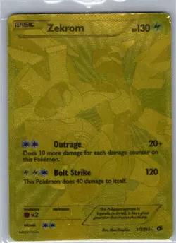 Zekrom (Full Art Secret Rare) 115/113 Legendary Treasures - Pokemon Card - HP - Image 1