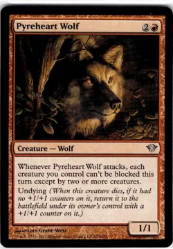 MTG Pyreheart Wolf Dark Ascension Uncommon #101 - Image 1