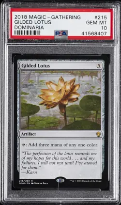 2018 MTG DOMINARIA #215 GILDED LOTUS PSA 10 - Image 1