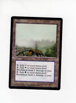 Brushland Ice Age HP bend MTG Magic the Gathering c - Image 1