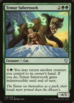 1x NM Temur Sabertooth MTG Commander 2017 SV - Image 1