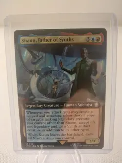 MTG Magic the Gathering Shaun, Father of Synths (extended art surge foil) PIP NM - Image 1
