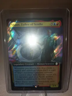 MTG Magic the Gathering Shaun, Father of Synths (extended art surge foil) PIP NM - Image 2