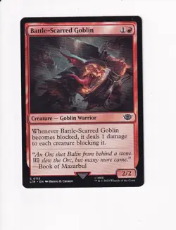 2023 MTG MAGIC THE GATHERING LORD OF THE RINGS BATTLE-SCARRED GOBLIN (X) - Image 1