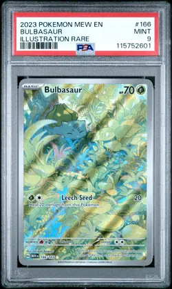 Bulbasaur Pokemon Mew En-151 166 NM PSA 9 - Image 1