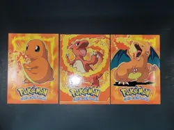 Pokemon 1999 The Movie! - Charizard Line - Topps Black Logo Non Foil Fire Set - Image 1