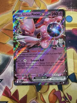 Team Rocket's Mewtwo ex 81/182 - Pokemon TCG Destined Rivals: Holo Ultra Rare NM - Image 1