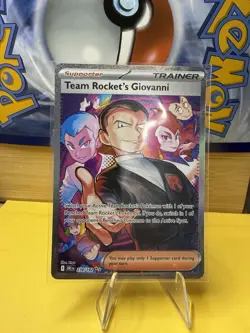 Pokemon Destined Rivals Team Rocket’s Giovanni Special Illustration Rare 238/182 - Image 1