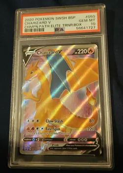 Pokemon Charizard v Champions Path Elite Trainer Box SWSH050 PSA 10 - Image 1
