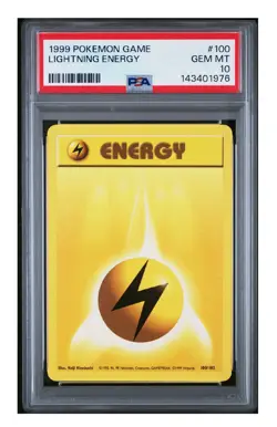PSA 10 💎 1999 POKEMON GAME LIGHTNING ENERGY 100 - Image 1