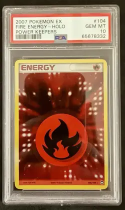 Pokemon EX Power Keepers #104 Holo Fire Energy 2007 PSA 10 - Image 1