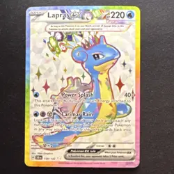 Pokemon Lapras ex 158/142 SV06 Stellar Crown Full Art Holo Double Rare NM - Image 1