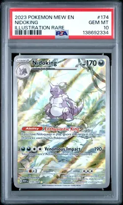 2023 POKEMON MEW EN-151 ILLUSTRATION RARE #174 NIDOKING PSA 10 - Image 1