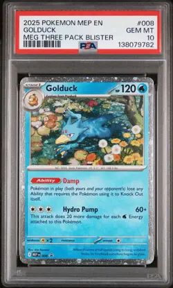 2025 POKEMON MEP EN-ME BLACK STAR PROMO #008 GOLDUCK PSA 10 - Image 1