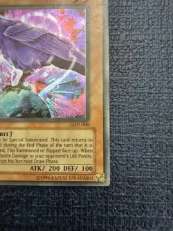 Yu Gi Oh! Yata Garasu LOD-000 Secret Rare, 1st Edition, Damaged - Image 2
