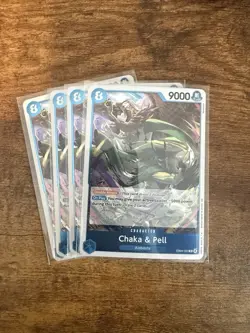 One Piece - Chaka & Pell EB04-023 Foil Playset (x4) - The Azure Sea's Seven NM - Image 1