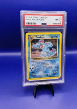 Feraligatr 5/111 Holo Rare Neo Genesis Pokemon Card TCG WOTC 2000 Graded PSA 8 - Image 2