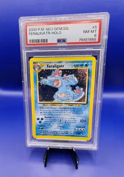Feraligatr 5/111 Holo Rare Neo Genesis Pokemon Card TCG WOTC 2000 Graded PSA 8 - Image 5