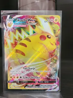 Pokemon TCG Sword & Shield Pikachu VMAX Black Star Promo Card SWSH286-NM - Image 1