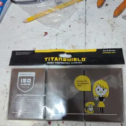 TitanShield 150 Sleeve earth brown Japanese Sized Trading Card Sleeves - Image 1