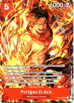 Portgas.D.Ace (Illustration Box Vol.5) SR One Piece Promotion Cards ST15-005 NM - Image 1