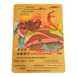 Venusaur Charizard Blastoise Gigantamax VMax Tag Team Gold Pokemon Card 143/203 - Image 1