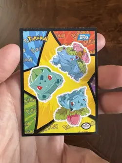 Pokemon The First Movie Sticker INSERT Card Bulbasaur Ivysaur FIRST PRINTING! - Image 1
