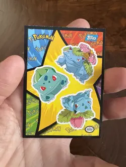 Pokemon The First Movie Sticker INSERT Card Bulbasaur Ivysaur FIRST PRINTING! - Image 3