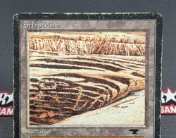 MTG Strip Mine (No Sky, No Tower)- DAMAGED -Antiquities Magic the Gathering Card - Image 3