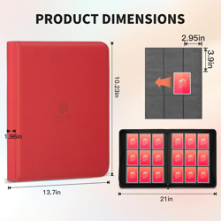 Trading Card Binder, Premium 9 Pocket 540 Double Sided Pocket Collection Binder, - Image 2