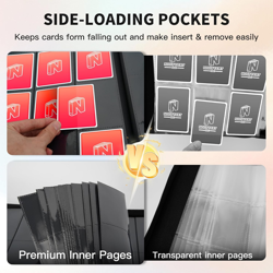 Trading Card Binder, Premium 9 Pocket 540 Double Sided Pocket Collection Binder, - Image 3