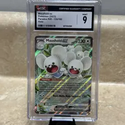 Maushold EX Holo SV04 155/182 Paradox Rift Pokemon Card CGC 9 English Graded - Image 1