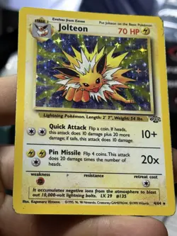 Jolteon 4/64 Jungle 1999 Holo Rare WOTC Pokemon Card TCG - Image 4