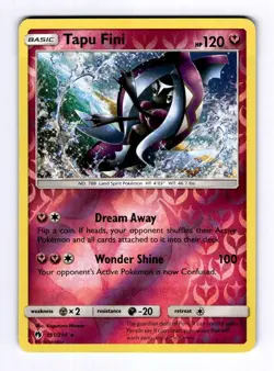 Tapu Fini SM - Lost Thunder #151 (2018) Reverse Holo NM Pokemon - Image 1