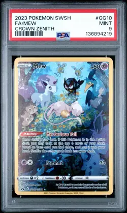 2023 Pokemon Sword And Shield Crown Zenith Mew #GG10 Fa Crown Zenith PSA 9 - Image 1