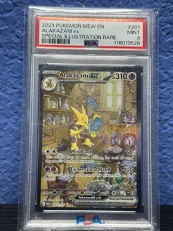 2023 Pokemon MEW EN Alakazam EX Special Illustration Rare #201 PSA 9 MINT - Image 1