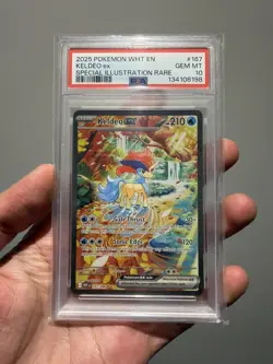 Pokemon TCG White Flare Keldeo EX 167/086 Special Illustration Rare SIR - PSA 10 - Image 1