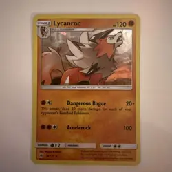 Pokemon Lycanroc 76/131 - SM Forbidden Light - Shatter Holo - Excellent Cond - Image 1