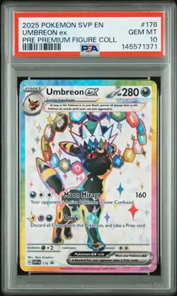 2025 POKEMON SVP EN-SV BLACK STAR PROMO #176 UMBREON EX PSA 10 - Image 1