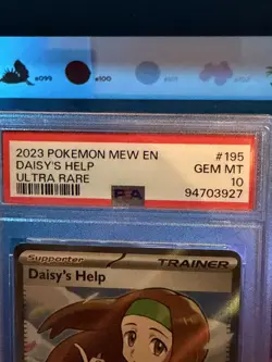 2023 DAISY'S HELP 195/165 POKEMON SCARLET & VIOLET 151 MEW EN - Gem Mint PSA 10 - Image 3