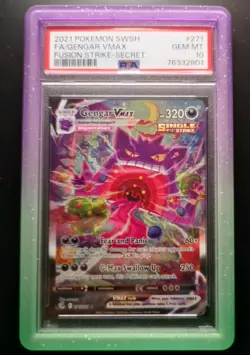 Gengar VMAX 271/264 | Full Alt Art | Holo | Pokemon Fusion Strike | PSA 10 - Image 1