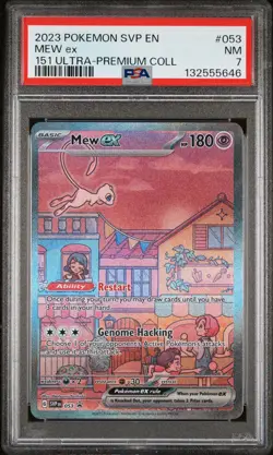 2023 POKEMON SVP EN-SV BLACK STAR PROMO 151 ULTRA-PREM COLL #053 MEW EX PSA 7 - Image 1