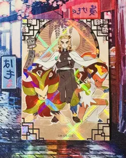 Demon Slayer x Pokemon Hashira Rengoku Kyojuro GM-UR-012 Out of Print Ultra Rare - Image 1