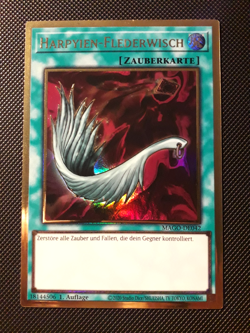 Yu-Gi-Oh! Harpyien-Flederwisch, MAGO-DE042, Gold Rare, 1. Auflage, Deutsch, NM - Image 1