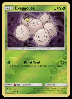 Pokemon Cards Exeggcute 8/181 Reverse Holo Team Up Sun & Moon NM - Image 1