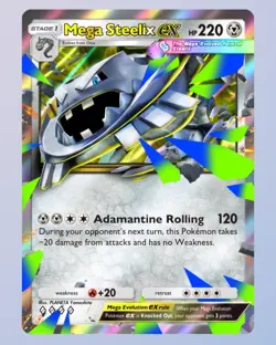 Mega Steelix ex ♢♢♢♢ Pokemon TCGP TCG Pocket English ENG Digital Trading Card - Image 1