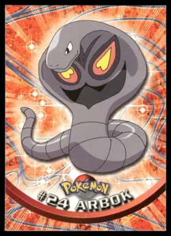 Pokemon Cards Arbok #24 Topps Trading Cards Series 1 LP *1 - Image 1